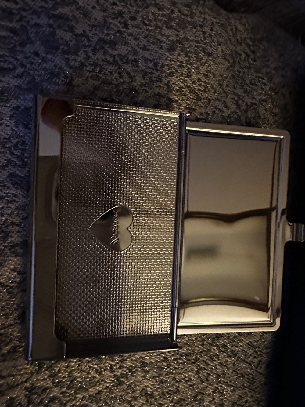 Brighton Silver Metal Card Case with Heart Motif